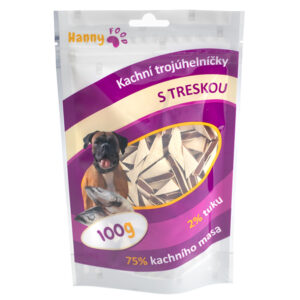 kachní trojúhelníčky s treskou 100g